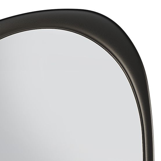 Hanging Mirror in Wooden Frame Sogno 60x165 cm, Irregular Shape, Black