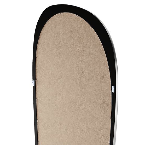 Hanging Mirror in Wooden Frame Sogno 60x165 cm, Irregular Shape, Black