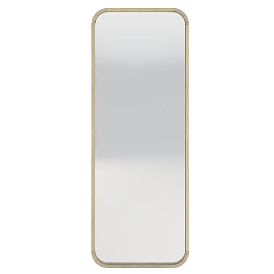 Hanging Mirror in Wooden Frame Spira 60x160 cm, Rectangular, Rounded, Natural