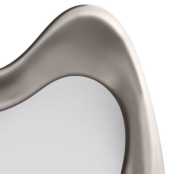 Hanging Mirror Leonardo, 60x90 cm, Irregular Shape, Gray-Beige