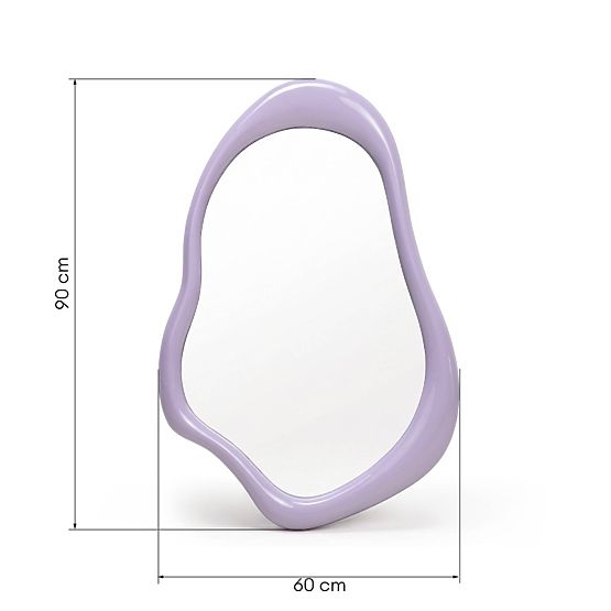 Hanging Mirror Maluma, Lilac, Glossy