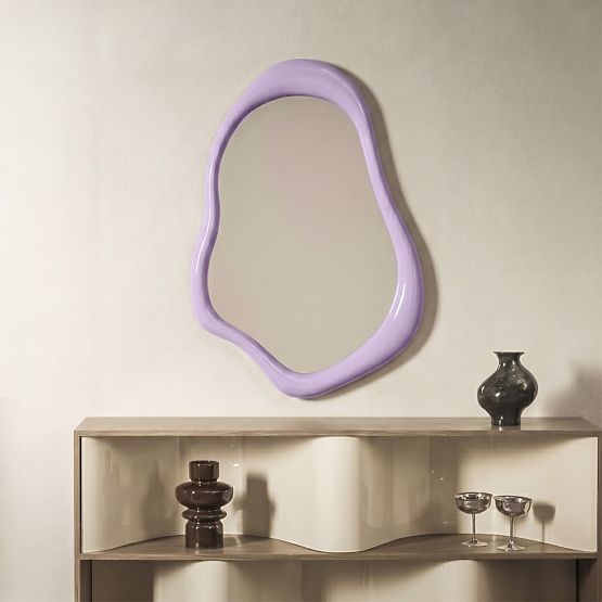 Hanging Mirror Maluma, Lilac, Glossy