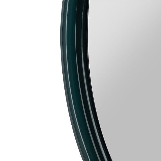 Hanging Round Mirror Zelia, Dark Green, Glossy