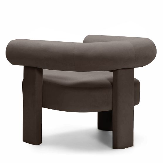 Hella Relaxation Chair Brown, Velvet, Rounded