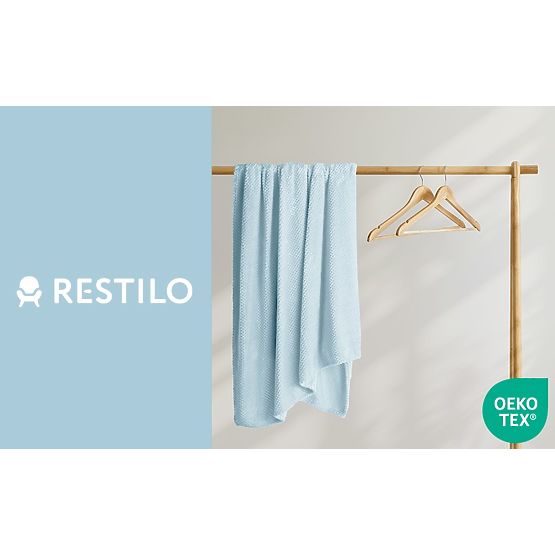 HENRY Blanket Blue Color with Jacquard Embossing Modern Style 170x210