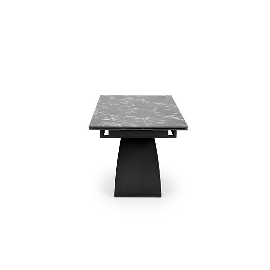 HILARIO extendable table, top - black marble, legs - black (3p=1pc)