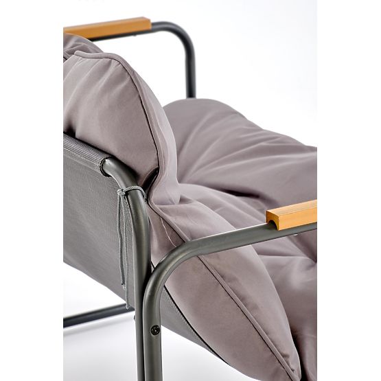 HUDSON, garden set (sofa, 2x armchair, table), gray / brown (1p=1set)