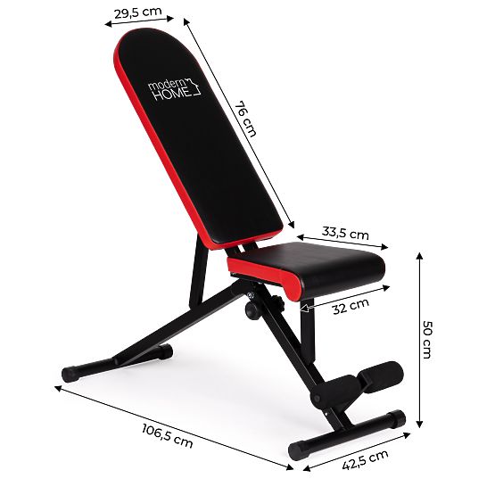 Incline Workout Bench with Adjustable Backrest