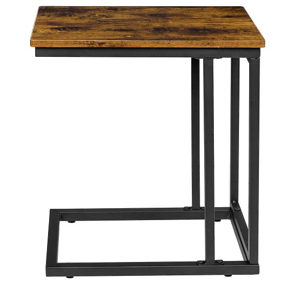 Industrial Loft Table Meren in Antique Oak Finish
