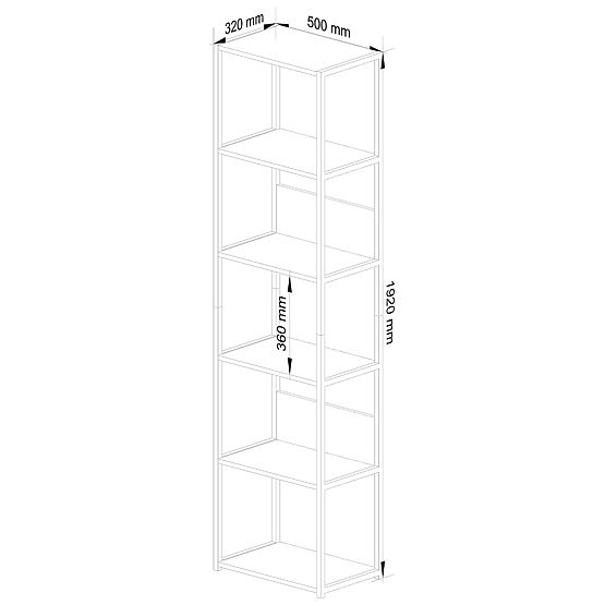 INDUSTRIAL SHELF 500 BLACK/BLACK