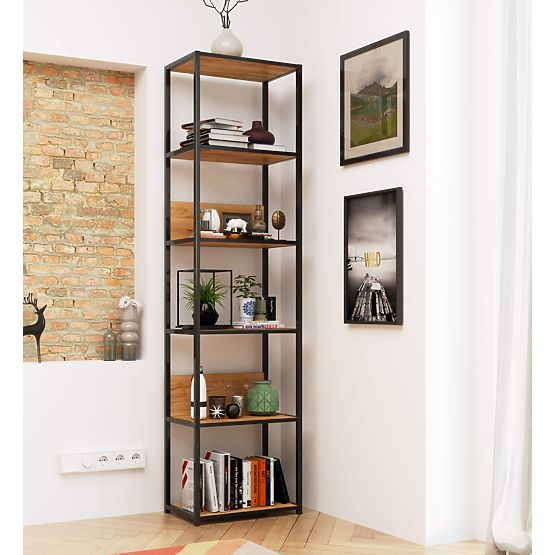 INDUSTRIAL SHELF 500 BLACK/OAK CRAFT