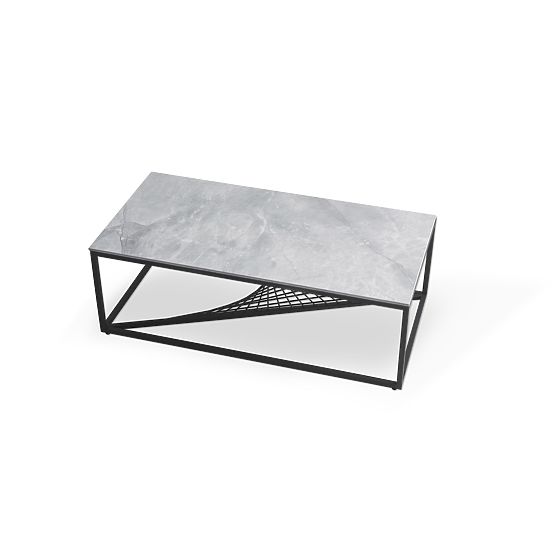 INFINITY 2 coffee table, gray marble / black (2p=1pc)