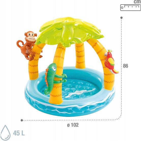 Inflatable Children's Pool Island Canopy INTEX 58417