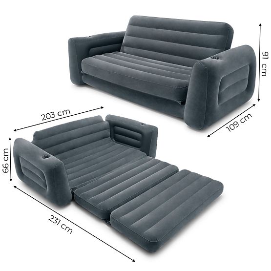 Inflatable Convertible Sofa Bed Mattress 2-in-1 INTEX 66552