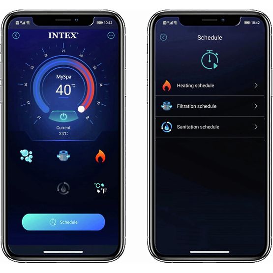 Inflatable Square SPA Pool with Hydromassage for 4 People 175x71 cm Premium Accessories INTEX 2844