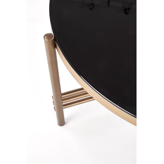 ISMENA coffee table frame - gold, top - black (1p=1pc)