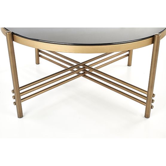 ISMENA coffee table frame - gold, top - black (1p=1pc)