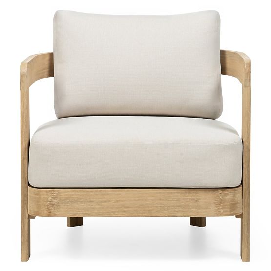 Japandi Garden Furniture Set Acacia Wood FSC, Teak Look, Light Beige, Rounded