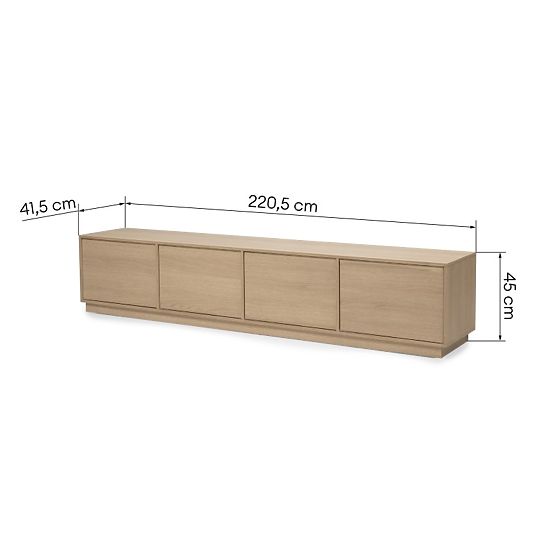 Japandi TV Cabinet in Lindberg Oak