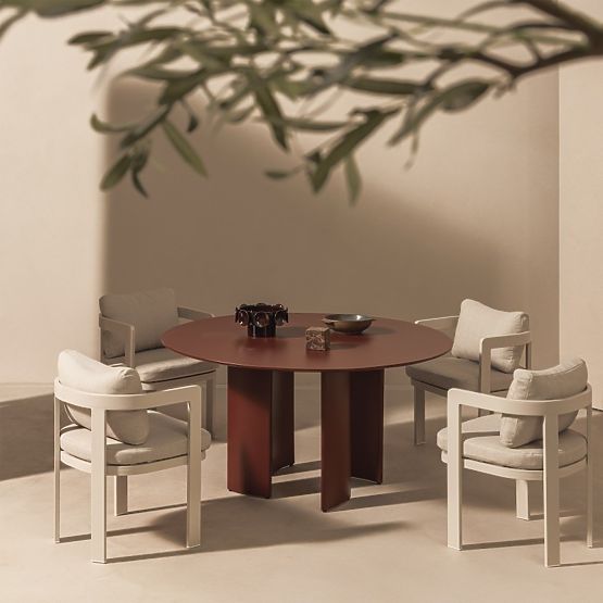 Japori Garden Chair Aluminum, Light Beige, Rounded