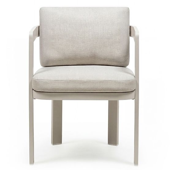 Japori Garden Chair Aluminum, Light Beige, Rounded