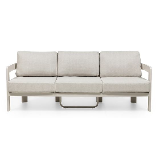 Japori Garden Furniture Set, Aluminum, Light Beige, Rounded