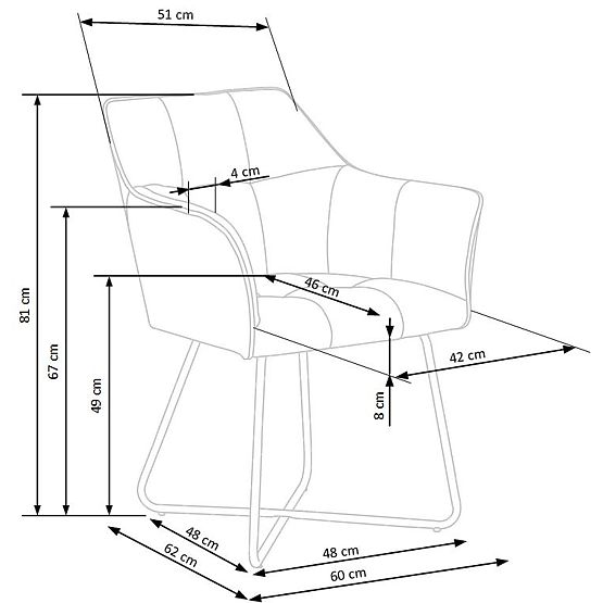 K377 Chair Beige (1p=2pcs)
