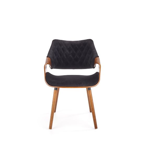 K396 Chair Walnut/Black (1p=1pc)