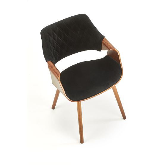 K396 Chair Walnut/Black (1p=1pc)