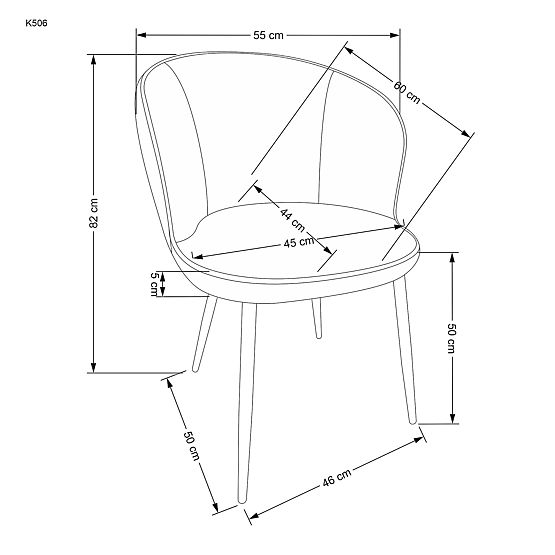 K506 Multicolored Chair (1p=2pcs)