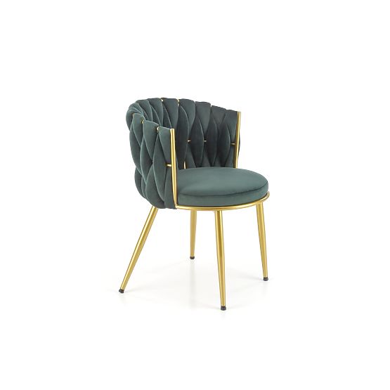 K517 Chair Dark Green / Gold (1p=2pcs)