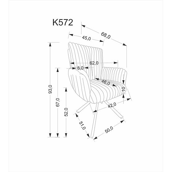 K572 Cream Chair (1p=2pcs)
