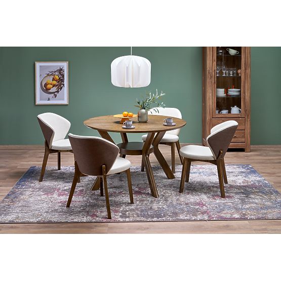 K583 Chair, Walnut / Brown / Beige (1p=2pcs)