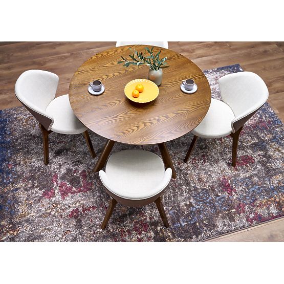 K583 Chair, Walnut / Brown / Beige (1p=2pcs)