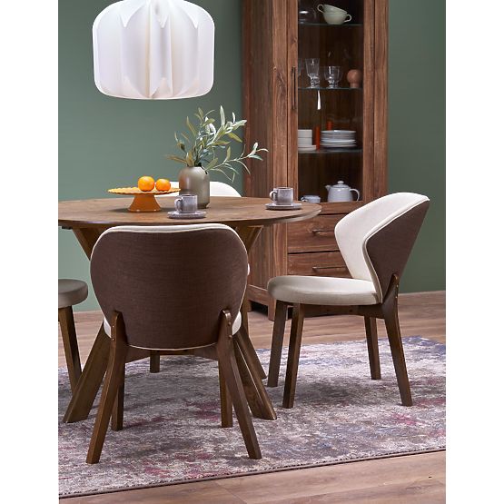 K583 Chair, Walnut / Brown / Beige (1p=2pcs)
