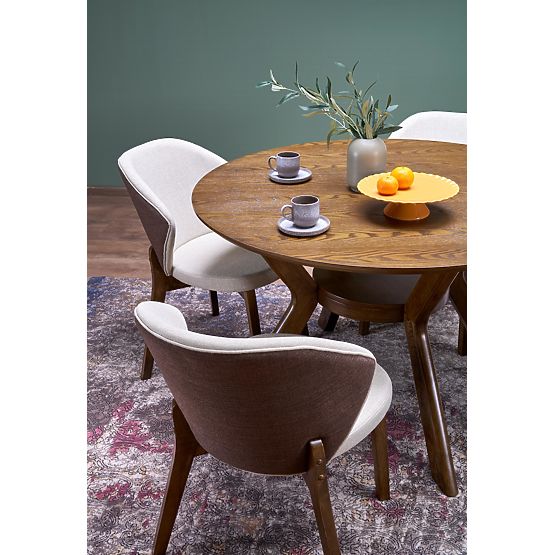 K583 Chair, Walnut / Brown / Beige (1p=2pcs)