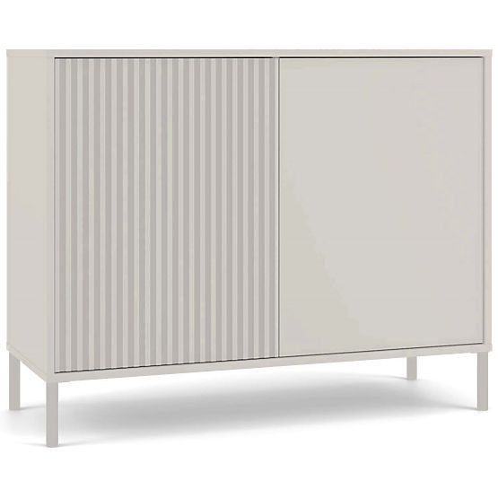 KAMARO 2D SLIM/SMOOTH CASHMERE Sideboard with Slatted Front Panel + Classic
