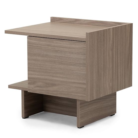 Kanso Nightstand, Pearl Oak