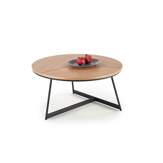 KARIDA coffee table natural oak/black (1p=1pc)