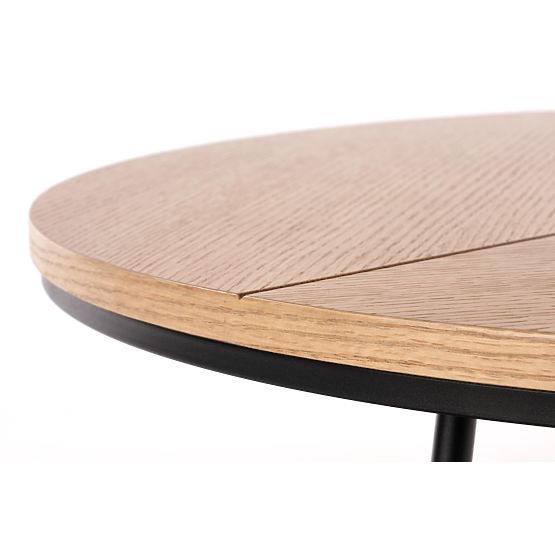 KARIDA coffee table natural oak/black (1p=1pc)