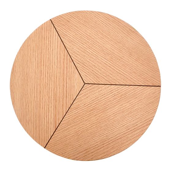 KARIDA-S coffee table natural oak/black (1p=1pc)