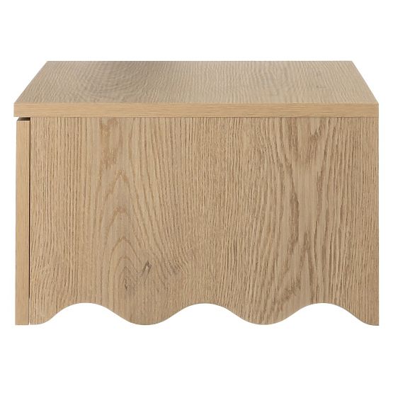 Kim Nightstand Oak Cremona Torro, Wavy