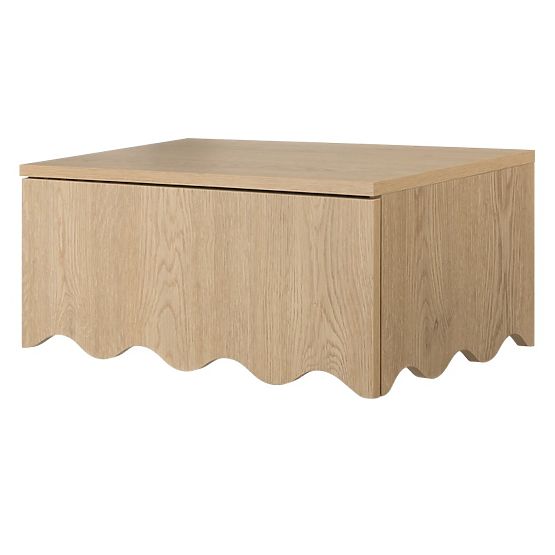 Kim Nightstand Oak Cremona Torro, Wavy