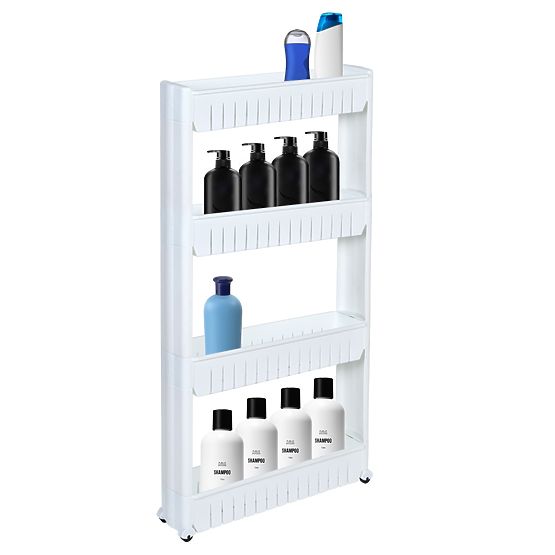 Kitchen Bathroom Shelf White 4 Levels Osmera