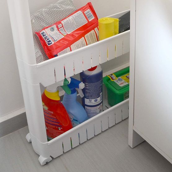 Kitchen Bathroom Shelf White 4 Levels Osmera