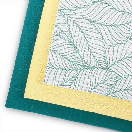 Kitchen Towel LETTY Color Turquoise Printed Motif Modern Style Modern 50x70 ameliahome