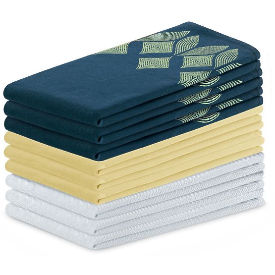 Kitchen Towel LETTY Yellow with Modern Print Classic Style 50x70 ameliahome