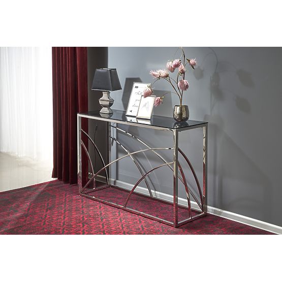 KN5 Console Table, Frame - Silver, Glass - Smoked (1p=1pc)