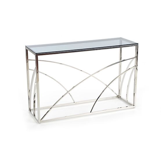 KN5 Console Table, Frame - Silver, Glass - Smoked (1p=1pc)
