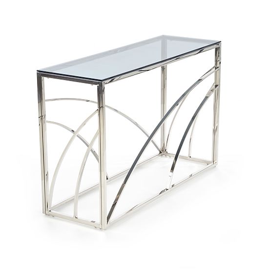 KN5 Console Table, Frame - Silver, Glass - Smoked (1p=1pc)